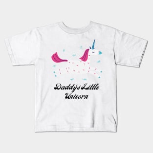 Daddy's Little Unicorn (unicorn, unicorns, rainbow, unicorn lover, fantasy and birthday) Kids T-Shirt